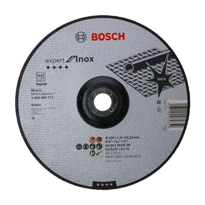 Lõikeketas 230x1.9x22.23mm, INOX Rapido