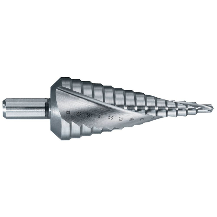 Tivoly astmeline puur HSS – spiraalne laastusoon, 4–30 mm, 3-tahuline vars, haljas viimistlus