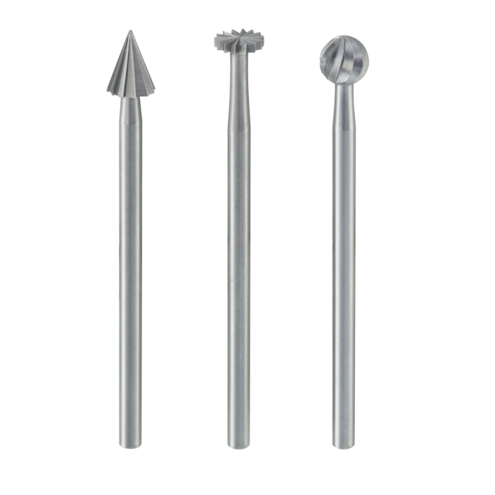 Proxxon Volfram-vanaadium freesiterad 28720 – 3 tk, rattakujuline, kuul- ja koonuskujuline