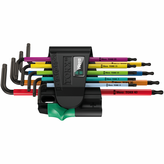 Wera BlackLaser Multicolour 957/9 TORX L-võtmete kmpl 9 osa TX8-TX40