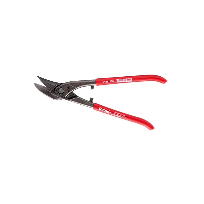 Ideal plekikäärid sirge lõige – vasak lõige, 260 mm, HRC 56, punane PVC käepide