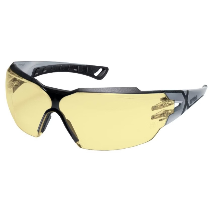 Safety glasses Uvex Pheos CX2, yellow lens, supravision excellence (anfi scratch, anti fog) coating, black/yellow.