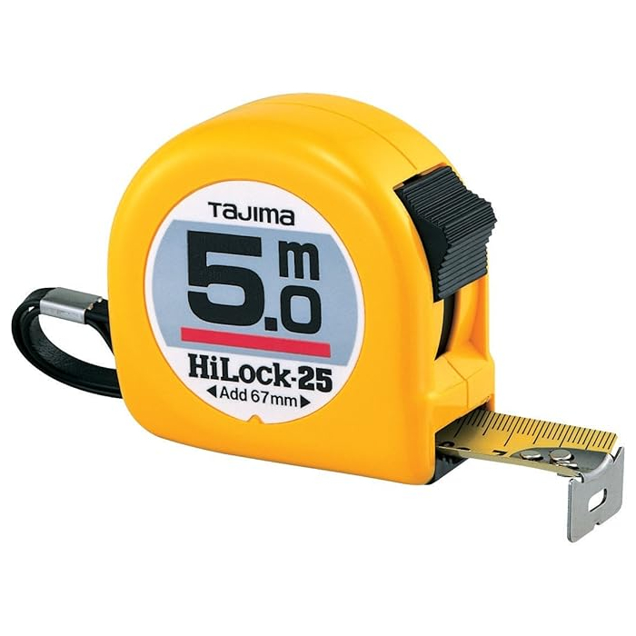 Tajima mõõdulint HI LOCK 5mx25 mm, kollane