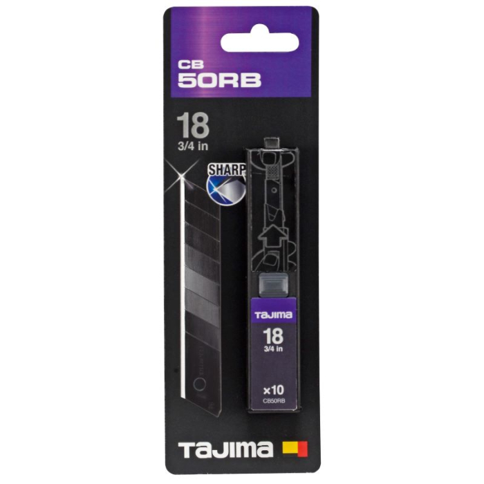 Tajima varutera Razar Black – 18 mm, 10 tk, SK-120 teras, sobib DORA seeriale