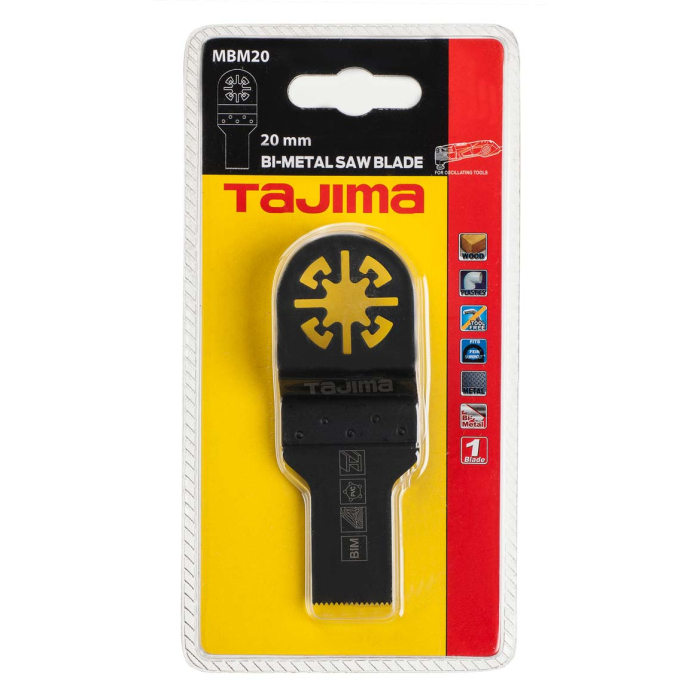Tajima multitööriista bimetall saetera puidule, plastikule ja metallile, sirge 20mm