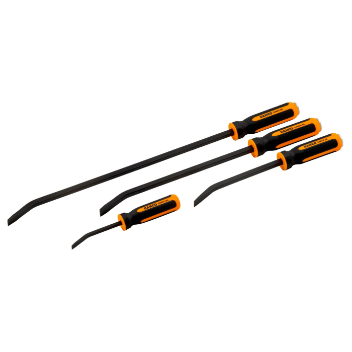 Bahco kangide komplekt – 4 tk (200–600 mm), kroom-molübdeenteras, must viimistlus, ergonoomilised PP ja kummist käepidemed, metallotsaga