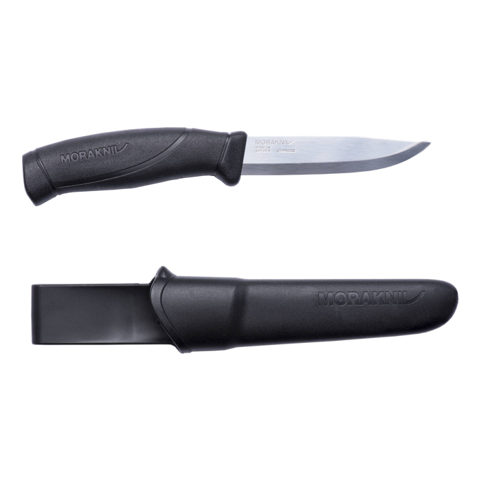 Morakniv Companion Välinuga – Must Käepide, 2.5 mm Roostevaba Tera, Tupp