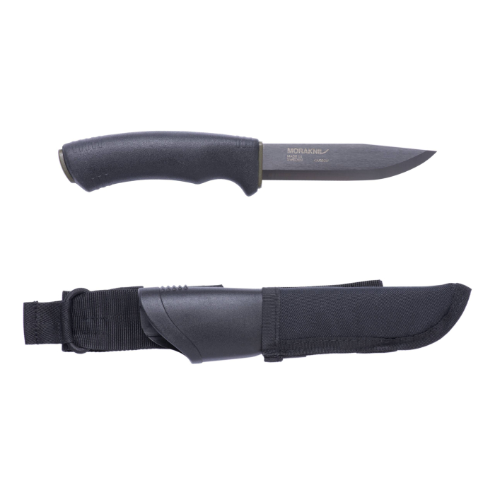 Morakniv Bushcraft Expert Blackblade Välinuga – 3.2 mm Süsinikteras, MOLLE Tupp, Must