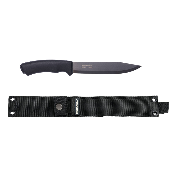 Morakniv Pathfinder Blackblade pussnuga – 170 mm süsinikterasest tera, MOLLE tupp, must