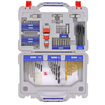 Tivoly mitmeotstarbeline puurimis- ja ekstraktorkomplekt – 100-osaline, HSS, karbiid- ja puidupuurid, soklid ja ekstraktorid, RANGER karp