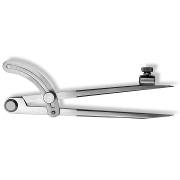 Sirkel pliiatsihoidjaga – 150 mm raadius, mudel 482, karastatud otsad, teras, neetühendused