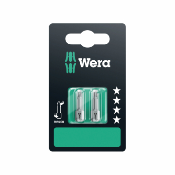 Wera 851/1 TZ torsioonotsakud – PH 1 x 25 mm, 2 tk, tugev materjal, 1/4" kuuskant