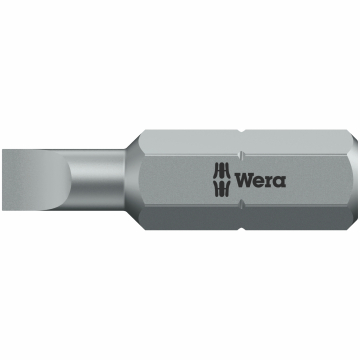 Wera otsak 800/1 Z – pilu, 0,5 x 4,0 x 25 mm, 1/4" kuuskant, tugevdatud teras
