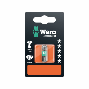 Wera 867/1 Impaktor kruvikeeraja otsak – TX40, 25 mm, teemantkattega ots, 1/4" kuuskant