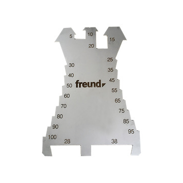 Freund märkimisplaat plekksepale – roostevaba teras, täpseks märgistamiseks, 5–100 mm