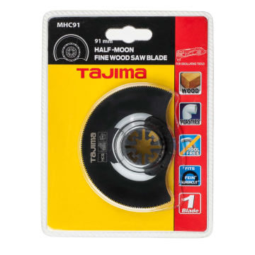 Tajima multitööriista saetera puidule, plastikule ja pehmele metallile, kauss poolkuu 91mm