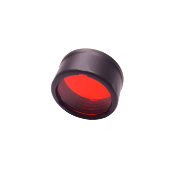 Nitecore NFR20 punane filter – sobib 19,7 mm taskulambipeale, mineraalkattega klaas, TPU raam