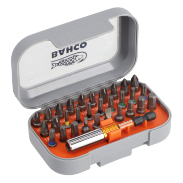 Bahco otsakute komplekt – 31 osa PH, PZ, TORX, SL, HEX, magnetiline hoidik, legeerteras, vööklambriga karp