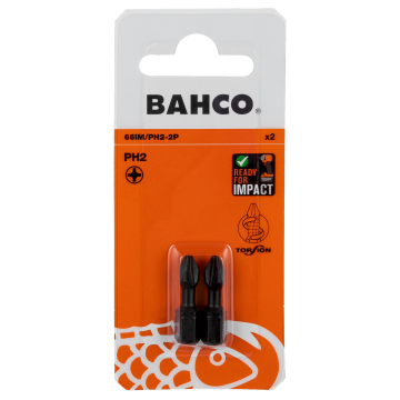 Bahco löökotsakud – 66IM PH2, 25 mm, 2 tk, 1/4" kuuskant