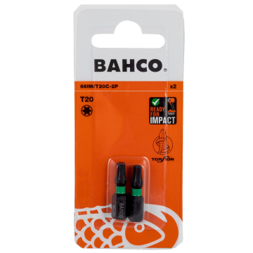 Bahco TORX T20 otsakud – 25 mm, legeerteras, mangaanfosfaatkattega, 2 tk
