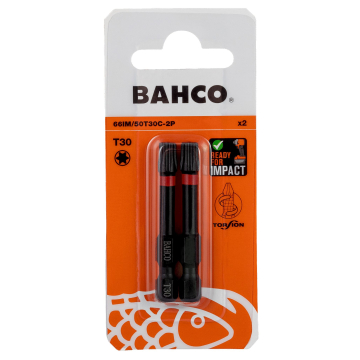 Bahco 66IM T30 lööktorsioon otsakud – TORX® T30, 50 mm, 2 tk, kvaliteetne teras