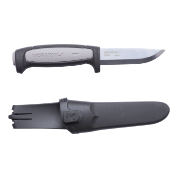 Morakniv Pro Robust Pussnuga – Hall Käepide, 3.2 mm Süsinikterasest Tera, Nupuga Tupp