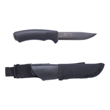 Morakniv Bushcraft Expert Blackblade Välinuga – 3.2 mm Süsinikteras, MOLLE Tupp, Must