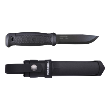 Morakniv Garberg matkanuga BlackBlade™ – täisterasüdamik, 109 mm must DLC süsinikteras, scandi tera, polüamiidkäepide, Multi-Mount tupesüsteem