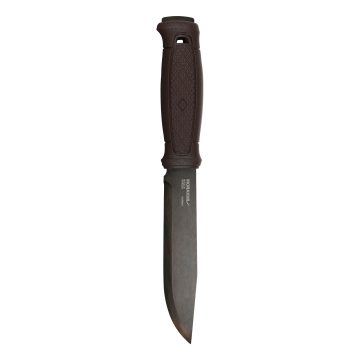 Morakniv Garberg Grand BlackBlade™ matkanuga – 142 mm must DLC teras, täistera, nahktupp, tumepruun käepide