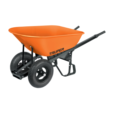 Truper 118L kaherattaline käru aeda ja ehitusele metallist vanniga