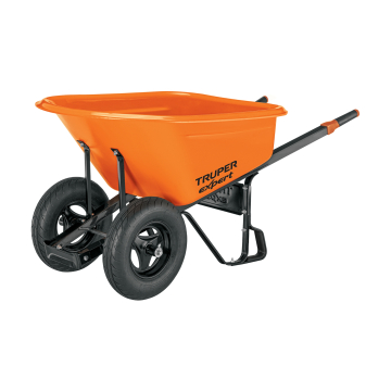 Truper Expert 120L kaherattaline käru tugeva HDPE-plastikust vanniga