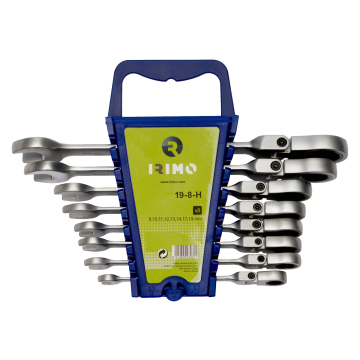 Irimo liigendpeaga narre-lehtsilmusvõtmete komplekt – 8 osa, 8–19 mm