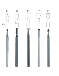 Proxxon Volfram-vanaadium freesiterad 28710 – 5 tk, erinevad kujud