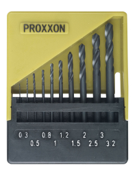 Proxxon HSS keerdpuuride komplekt 28874 – 10 tk, Ø 0.3–3.2 mm