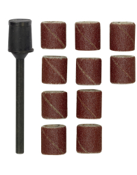 Proxxon Lihvimisrullide komplekt 28980 – 10 tk, Ø 10 mm, 150 karedusega + kinnitusvarras