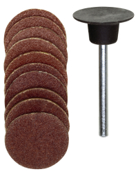 Proxxon Lihvimisketaste komplekt 28982 – 10 tk, Ø 18 mm, 120 & 150 karedusega + kinnitusvarras