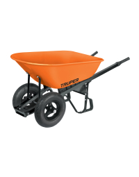 Truper 118L kaherattaline käru aeda ja ehitusele metallist vanniga